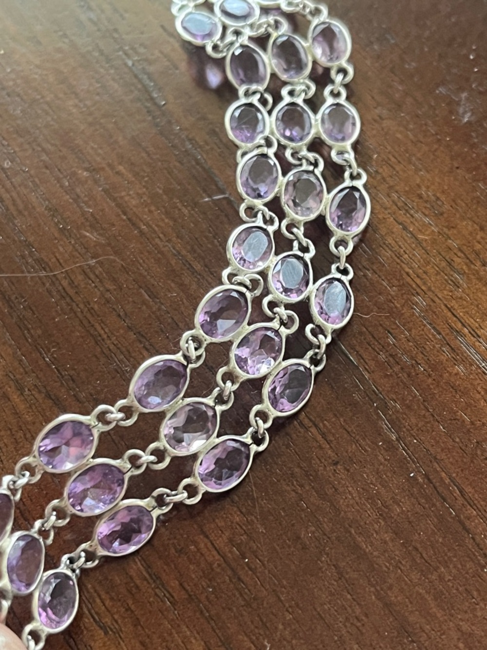 Silver Multi-Strand  Necklace choker